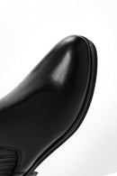 Women's Black Leather Chelsea Boots | Derimod