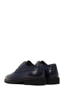 Men's Navy Blue Lace-up Leather Casual Shoes | Derimod
