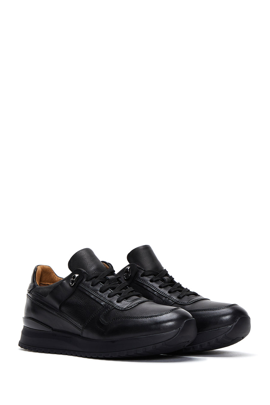 Men's Black Leather Sneaker