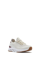 Derimod Zero Women's Cream Laced Fabric Sneakers | Derimod