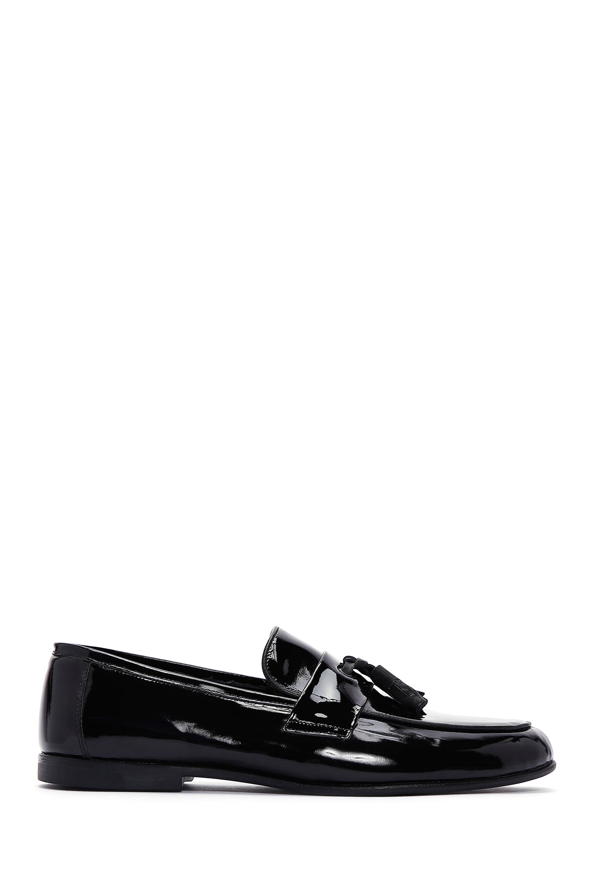 Men's Black Leather Patent Leather Classic Loafer 23SFD686516 | Derimod