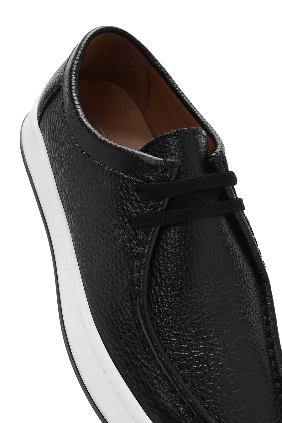 Men's Black Lace-up Leather Casual Shoes
