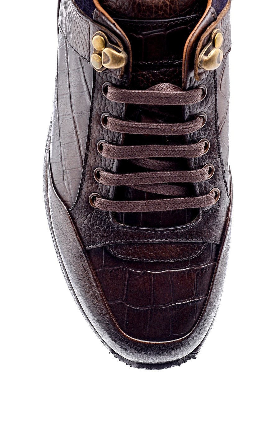 Men's Crocodile Detailed Leather Sneaker