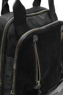 Women's Black Suede Backpack | Derimod