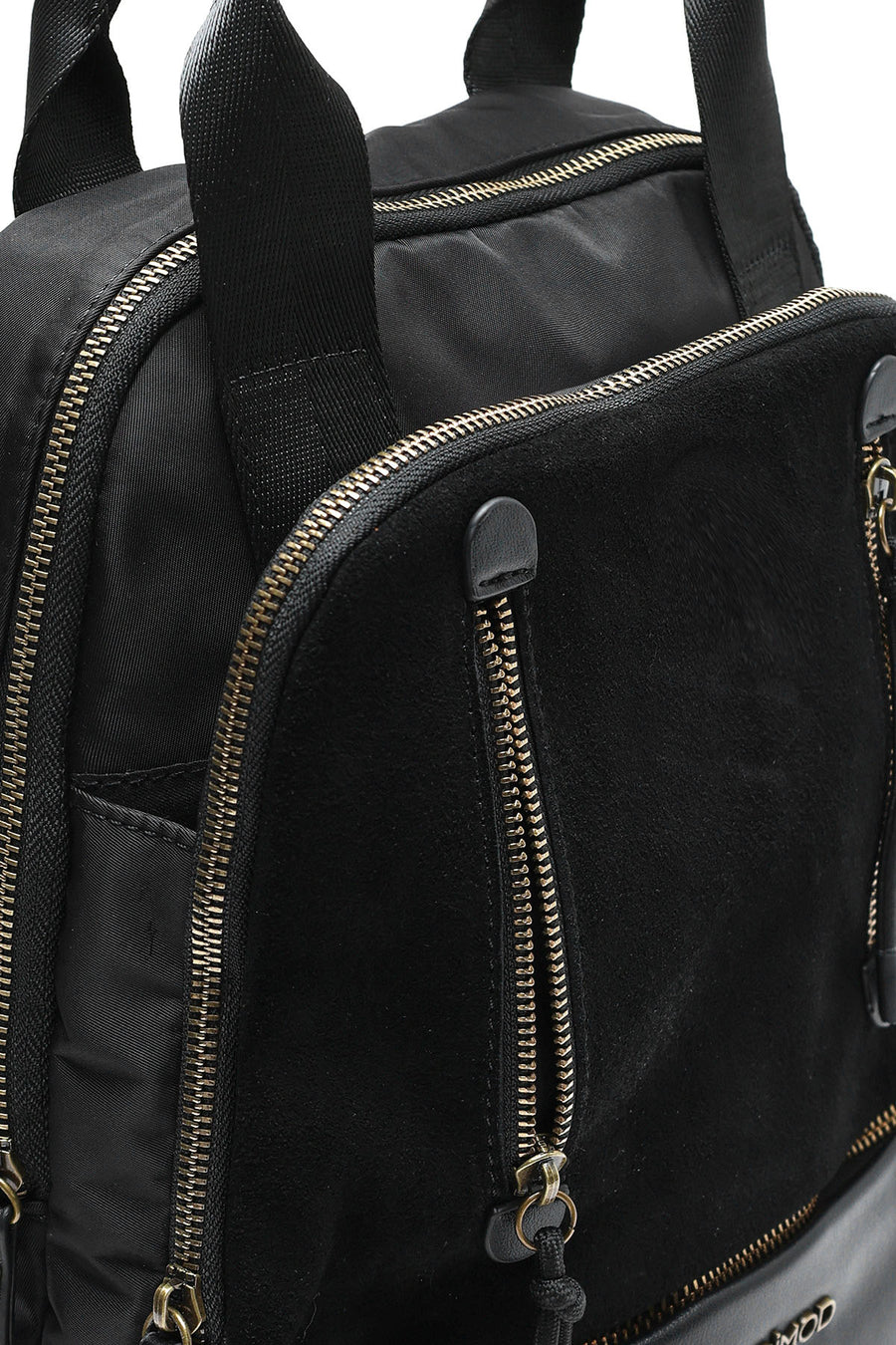 Women's Black Suede Backpack