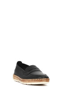 Women's Black Leather Loafer | Derimod