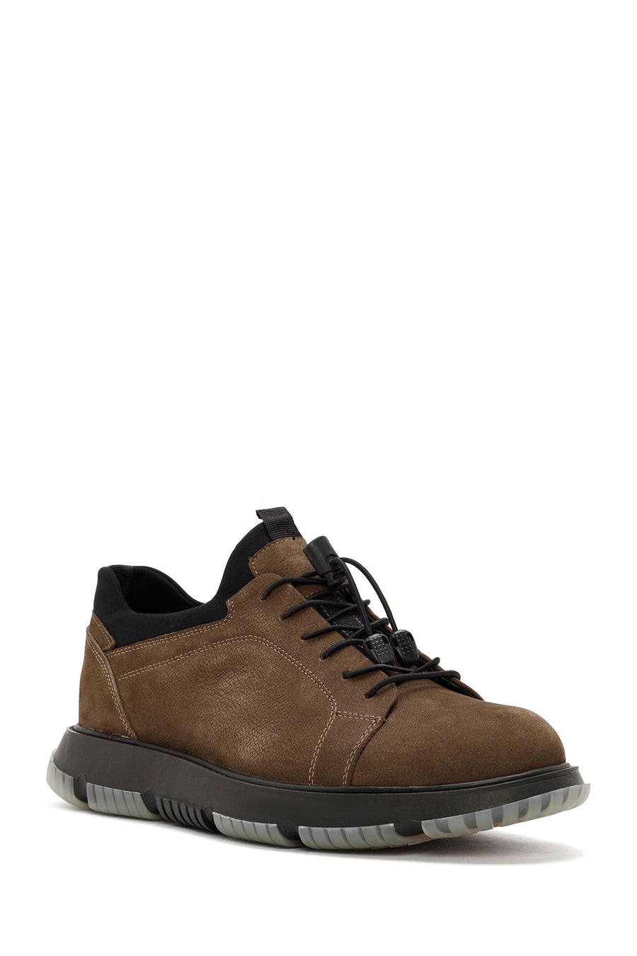 Men's Mink Lace-Up Nubuck Leather Casual Shoes