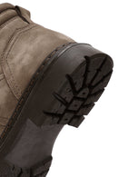 Men's Mink Lace-Up Nubuck Leather Casual Boots | Derimod