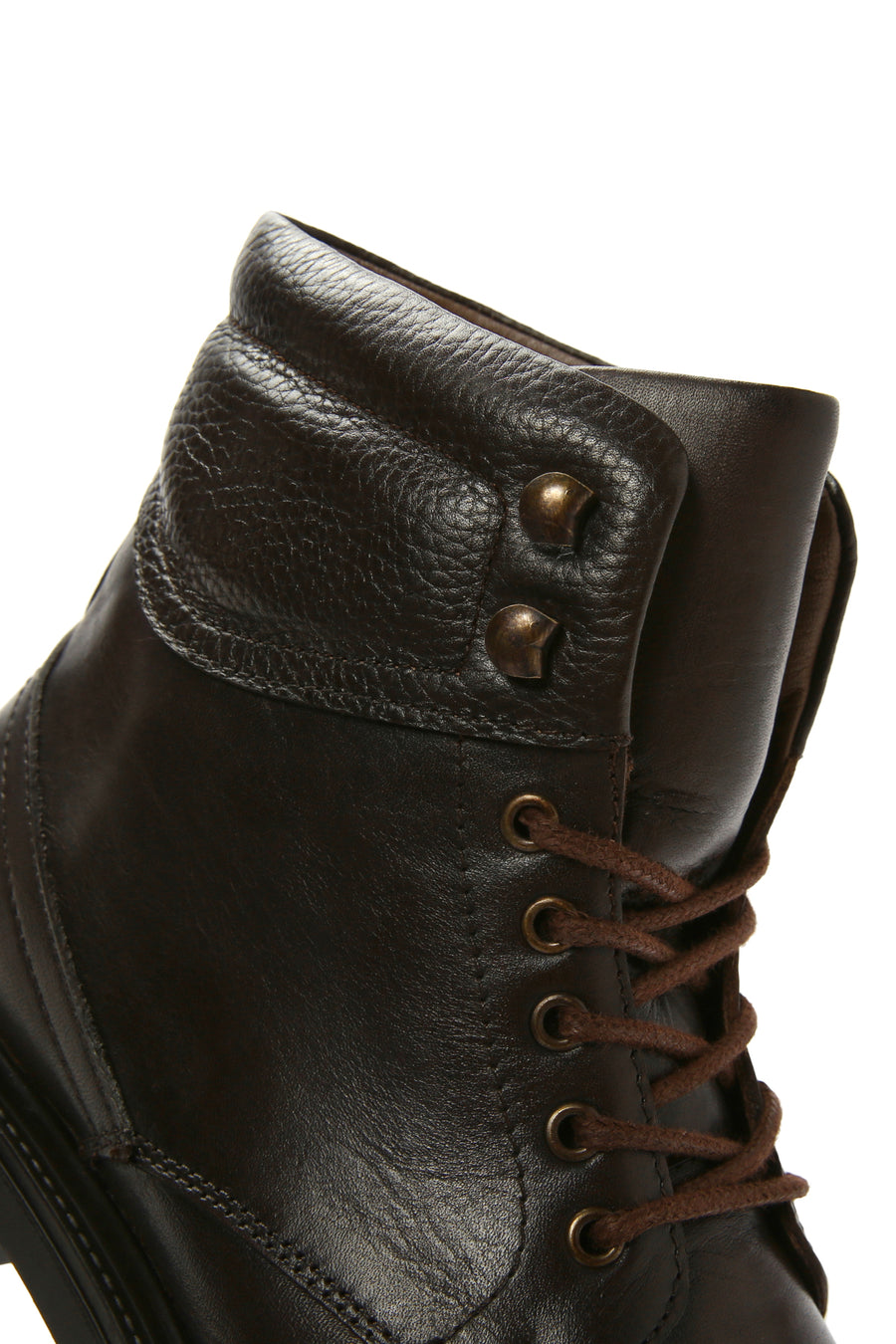 Men's Brown Lace-Up Leather Boots
