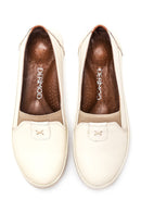 Kadın Bej Deri Comfort Loafer | Derimod