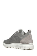 Geox Women's Gray Spherica Lace-up Fabric Sneaker | Derimod