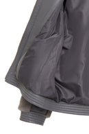 Prague Women's Grey Hooded Teddy Leather Jacket | Derimod