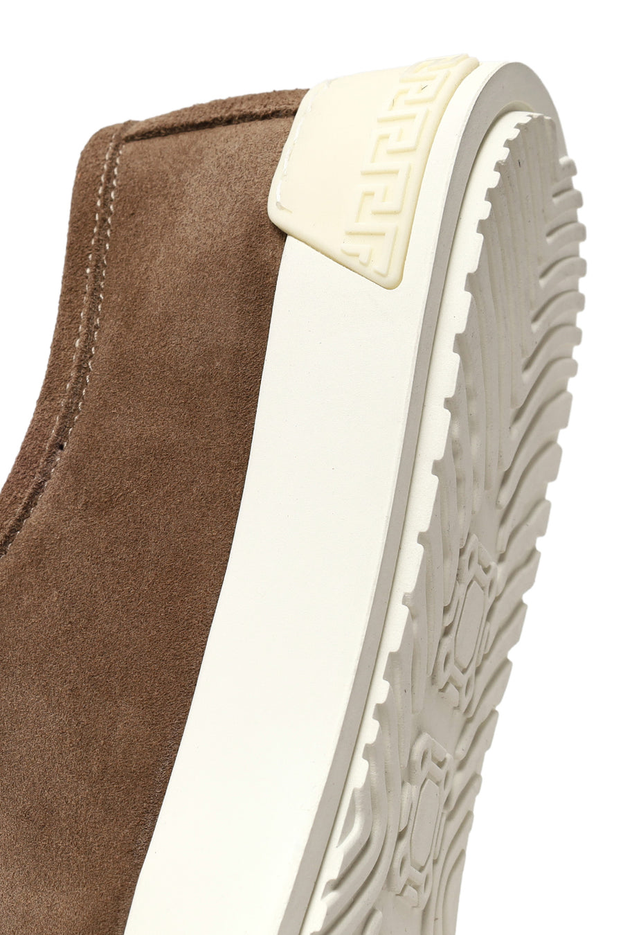 Male Beige Lace-Up Thick-Soled Suede Leather Casual Shoes