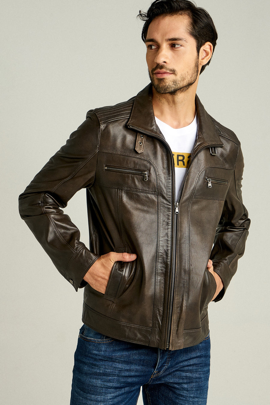 NICO MEN'S LEATHER JACKET