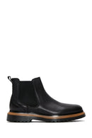 Men's Black Leather Casual Chelsea Boots | Derimod