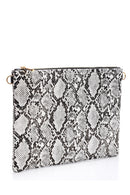 Women's Snakeskin Patterned Clutch Bag | Derimod