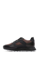 Men's Brown Leather Suede Detailed Thick Soled Sneaker | Derimod