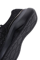 Women's Black Stone Thick Soled Sneaker | Derimod