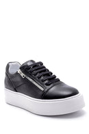 Men's Leather Zipper Detailed Sneaker | Derimod