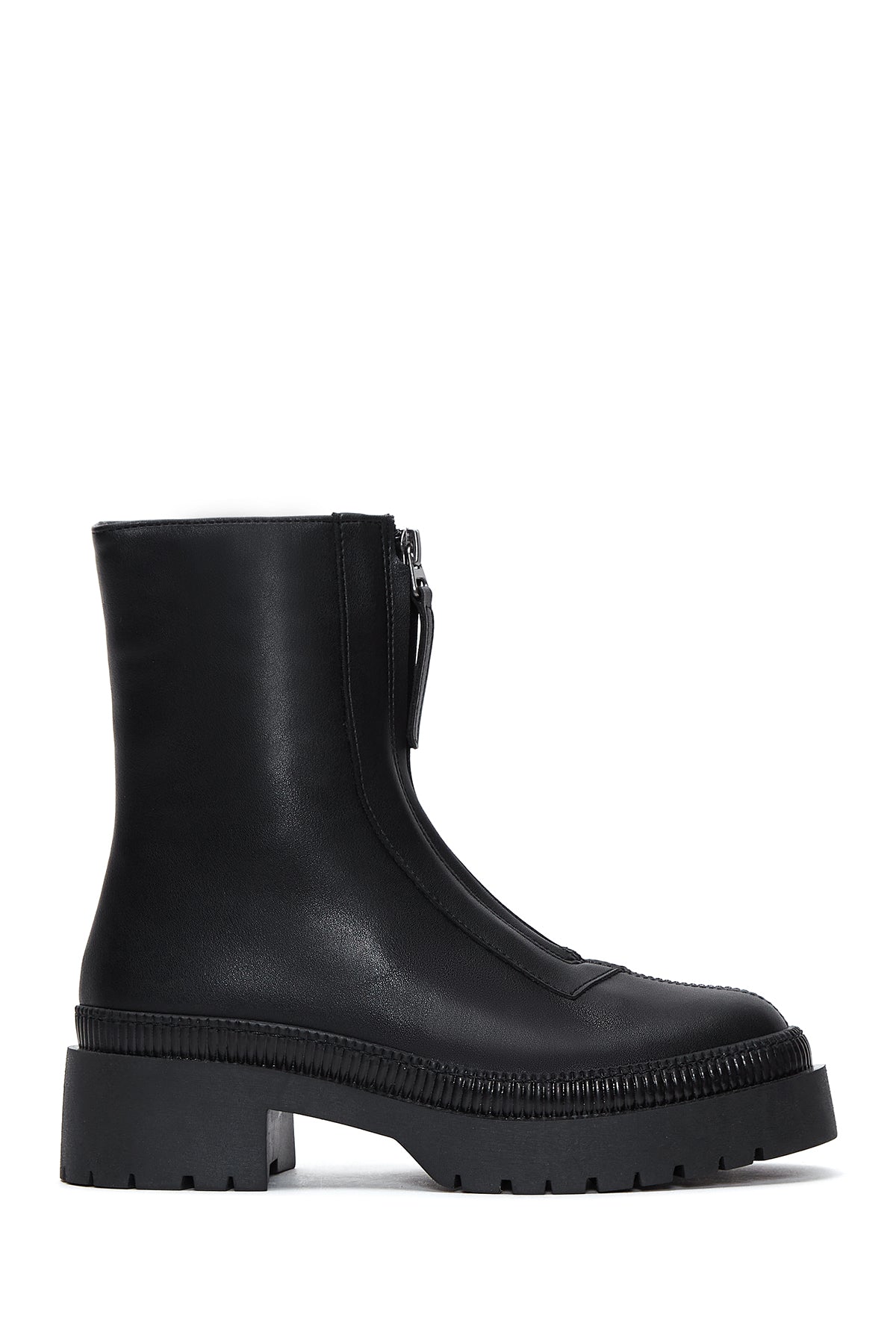 Women's Black Zipper Boots 23WFE221218 | Derimod