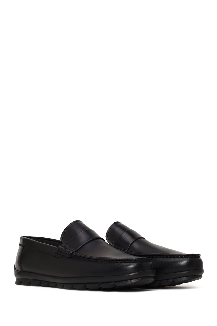 Erkek Siyah Deri Casual Loafer