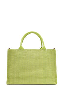 Women's Green Straw Handbag | Derimod