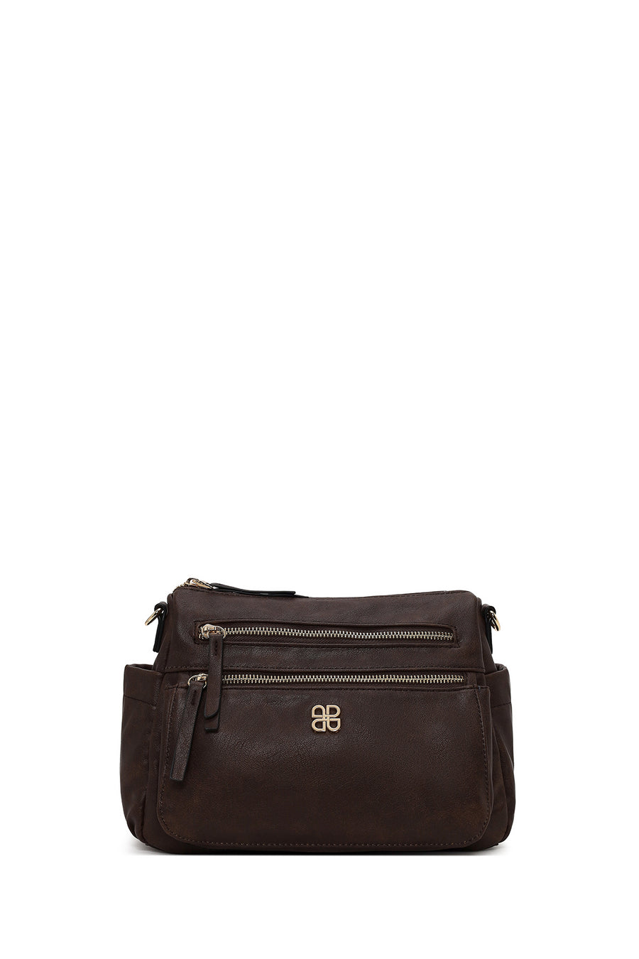 Woman Brown Crossbody Bag with Long Strap