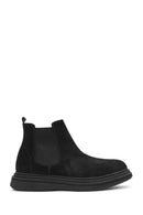 Men's Black Suede Leather Chelsea Boots | Derimod