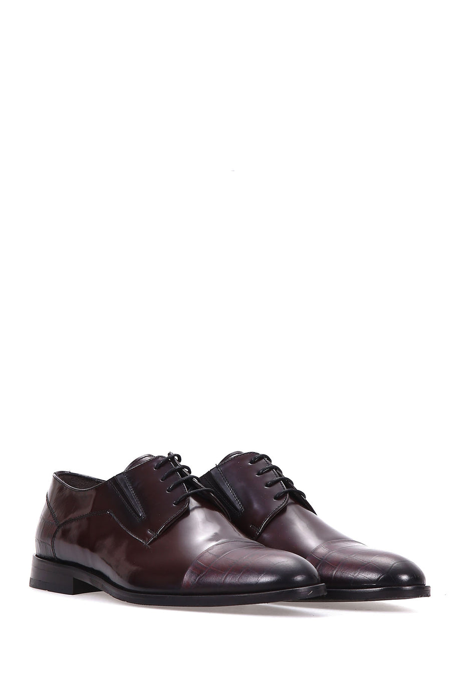 Crocodile Patterned Men's Leather Shoes