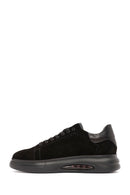 Men's Black Lace-Up Suede Leather Sneaker | Derimod