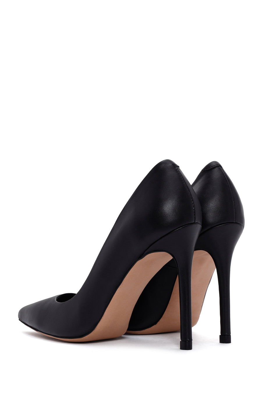Kadın Siyah İnce Topuklu Deri Stiletto