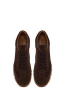 Erkek Kahverengi Bağcıklı Süet Deri Sneaker | Derimod