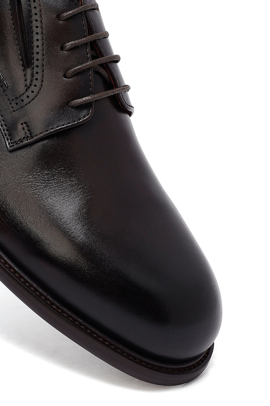 Men's Brown Lace-Up Leather Classic Shoes