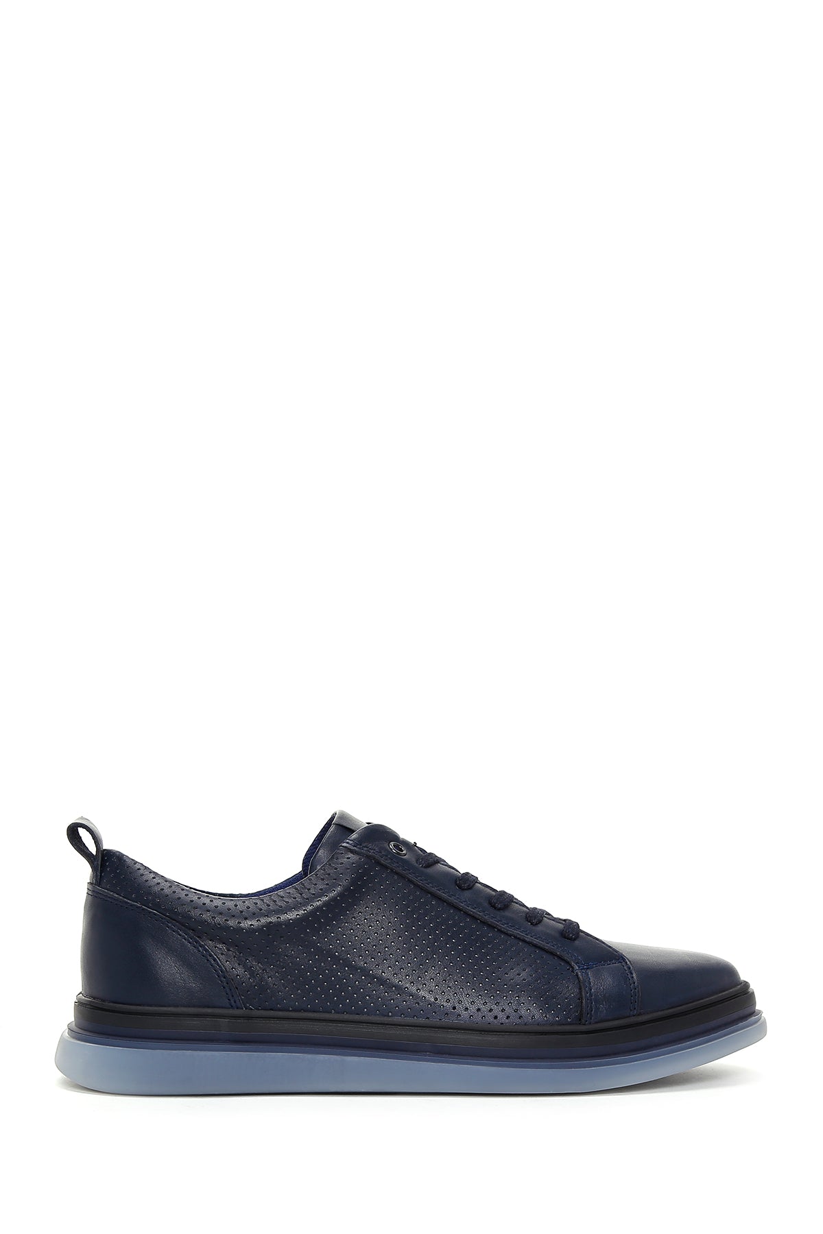 Men's Navy Blue Leather Sneaker 23SFD680918 | Derimod