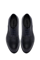 Men's Navy Blue Lace-Up Leather Classic Shoes | Derimod