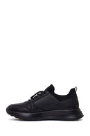 Male Black Lace-Up Thick-Soled Leather Sneaker | Derimod