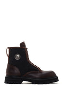 Harley Davidson Men's Dark Brown Jesus Exc Lace-Up Leather Boots | Derimod