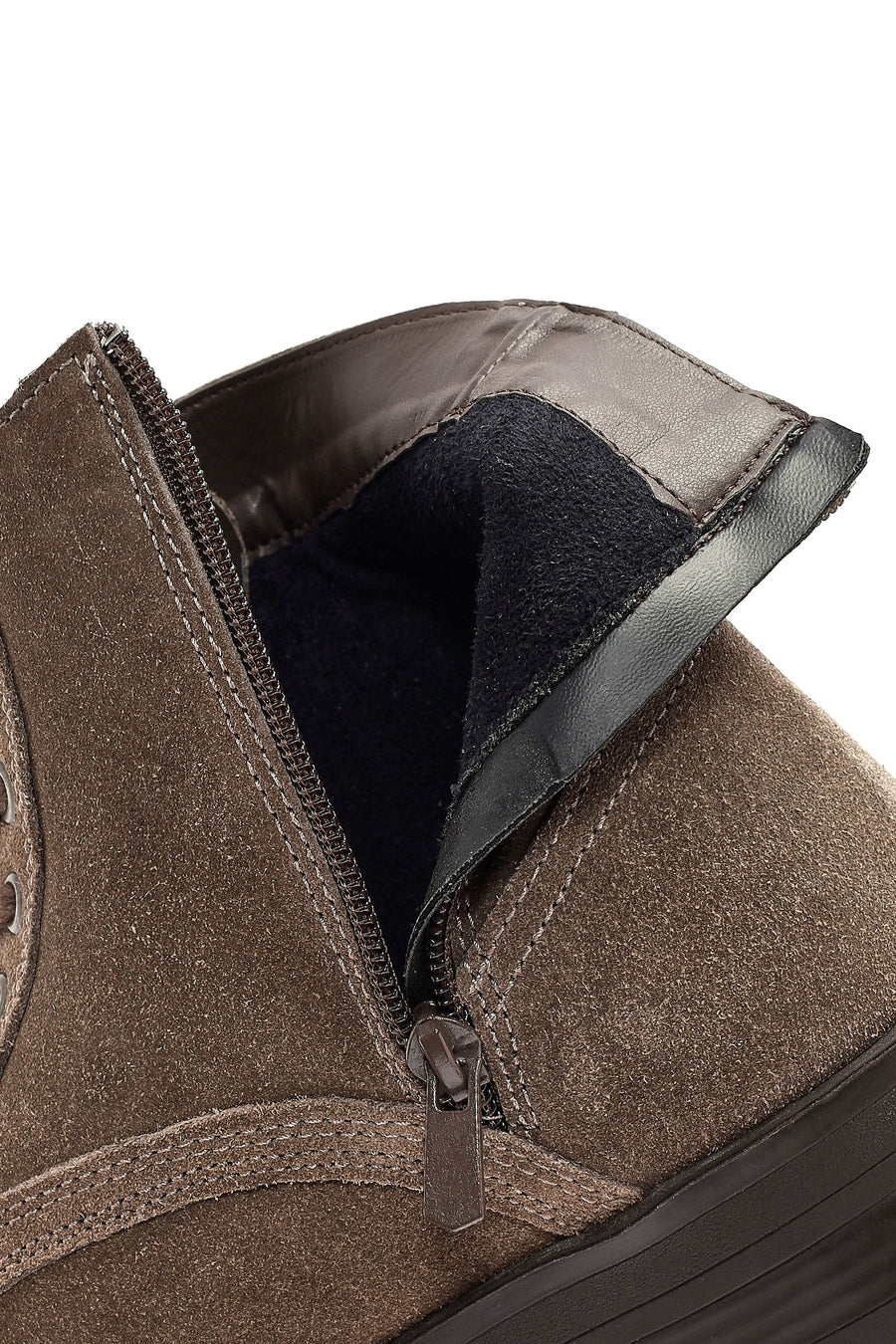 Men's Brown Lace-Up Suede Leather Casual Boots