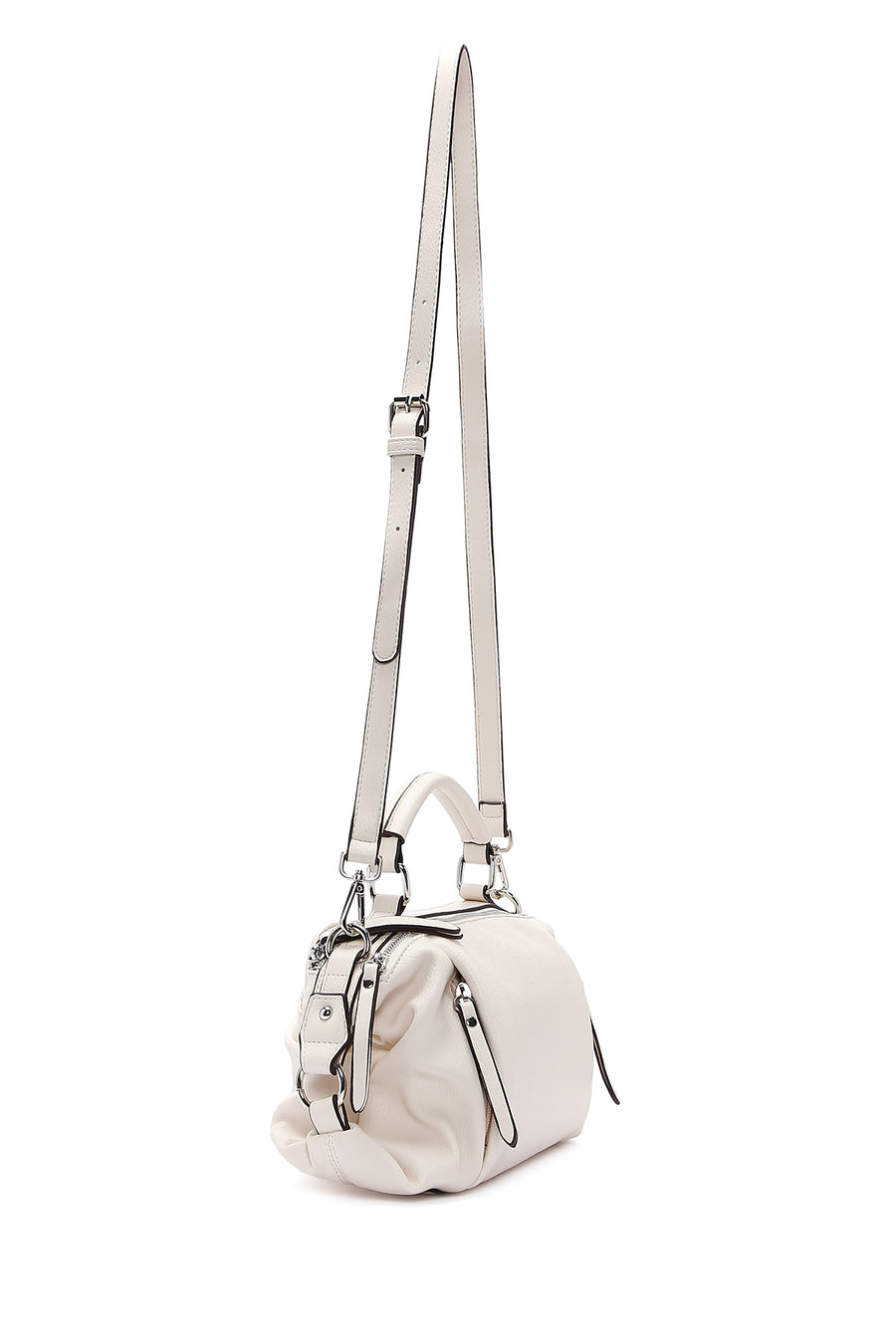 Women's White Long Strap Shoulder Bag