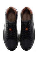 Men's Black Leather Sneaker | Derimod