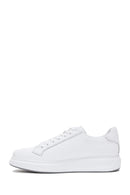 Men's White Leather Thick Soled Sneaker | Derimod