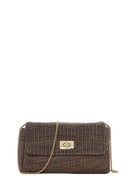 Women's Brown Long Chain Strap Straw Shoulder Bag | Derimod