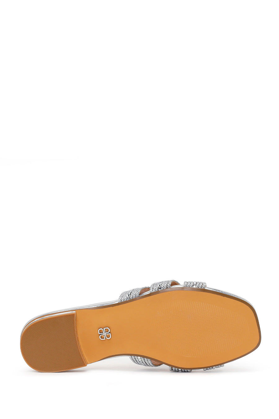 Woman Silver Slipper with Stones