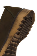 Male Khaki Lace-up Nubuck Leather Casual Shoes | Derimod
