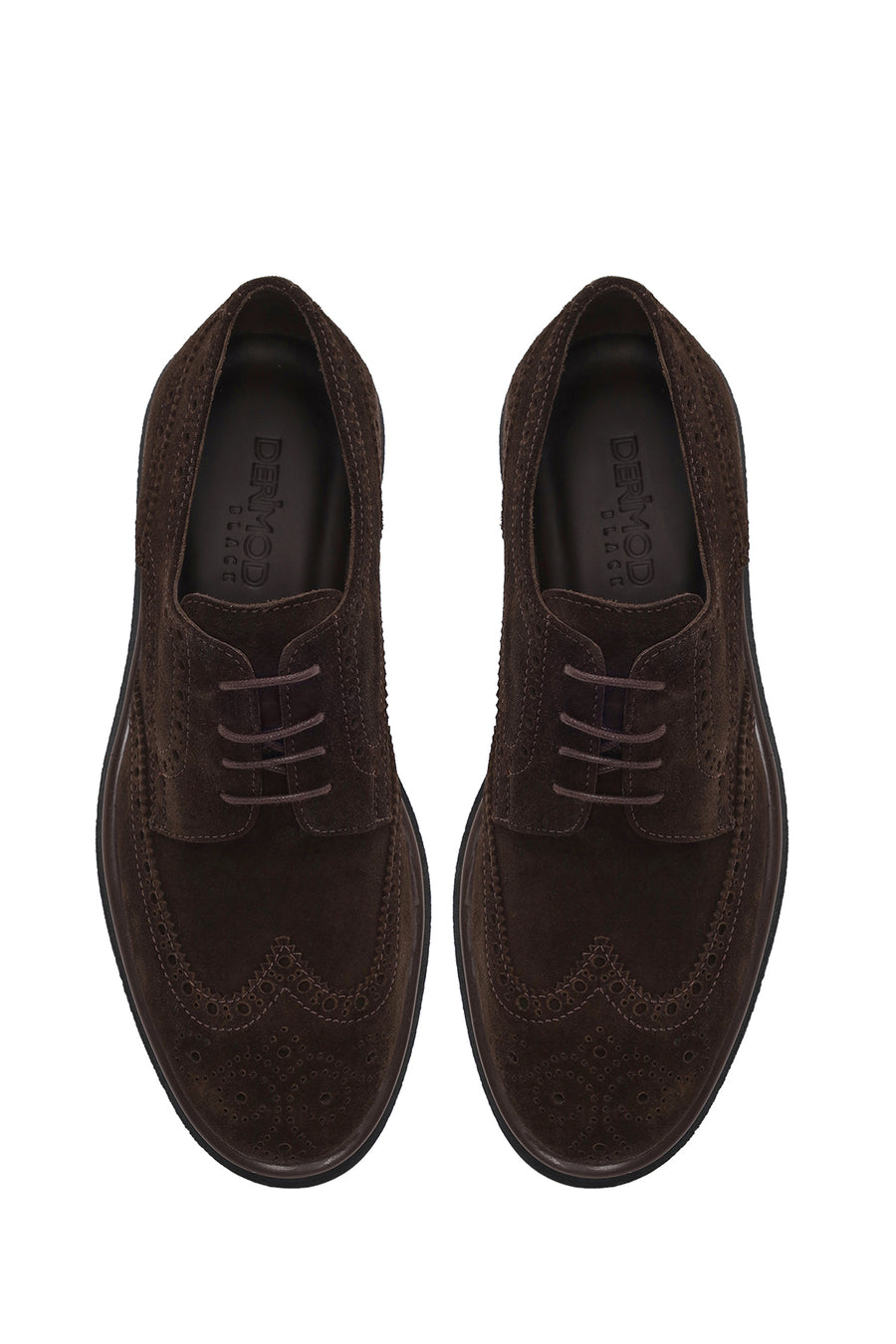 Male Brown Lace-up Suede Casual Shoes