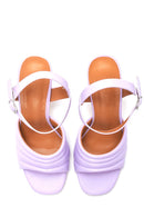 Women's Lilac Thick Heeled Sandals | Derimod