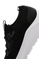 Women's Black Thick Soled Fabric Sneaker | Derimod