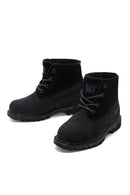 Caterpillar Women's Black Vermont Fur Nubuck Leather Boots | Derimod