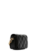 Women's Black Long Strap Quilted Crossbody Bag | Derimod