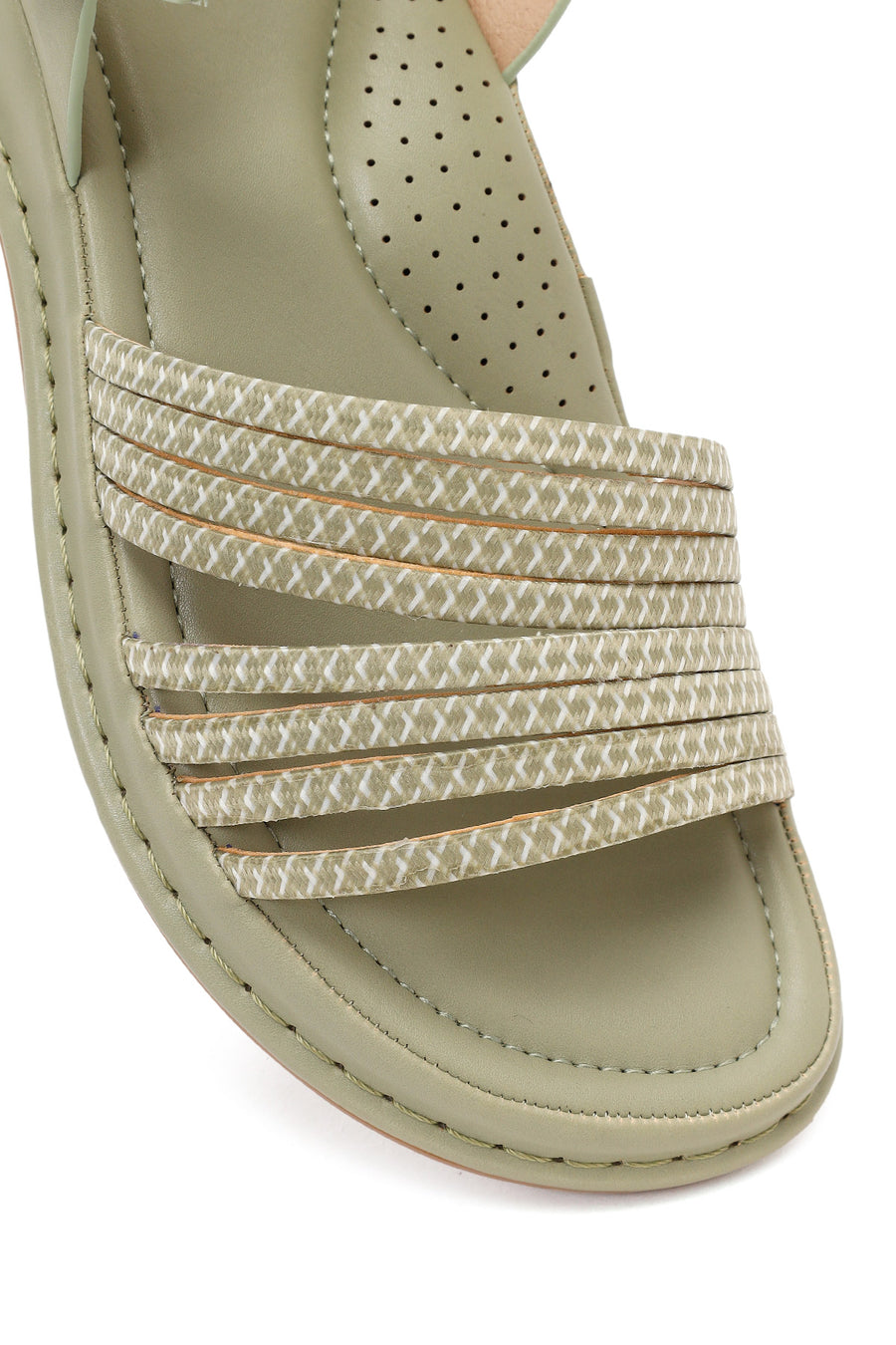 Women's Green Chunky Sole Comfort Sandals